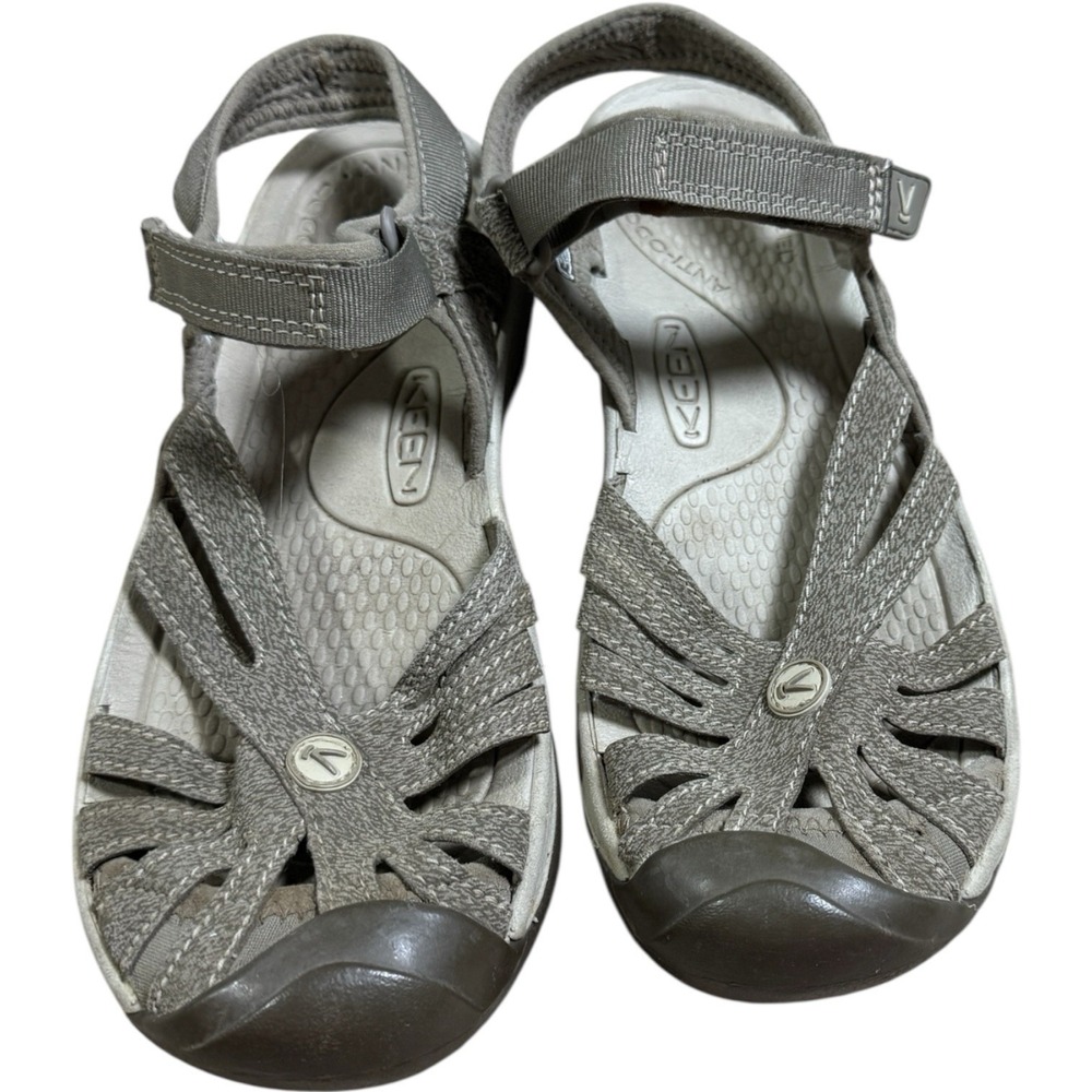 Keen Womens Rose Sandals Size 7.5 Hiking Outdoor Gray Closed Toe Brindle Shitake